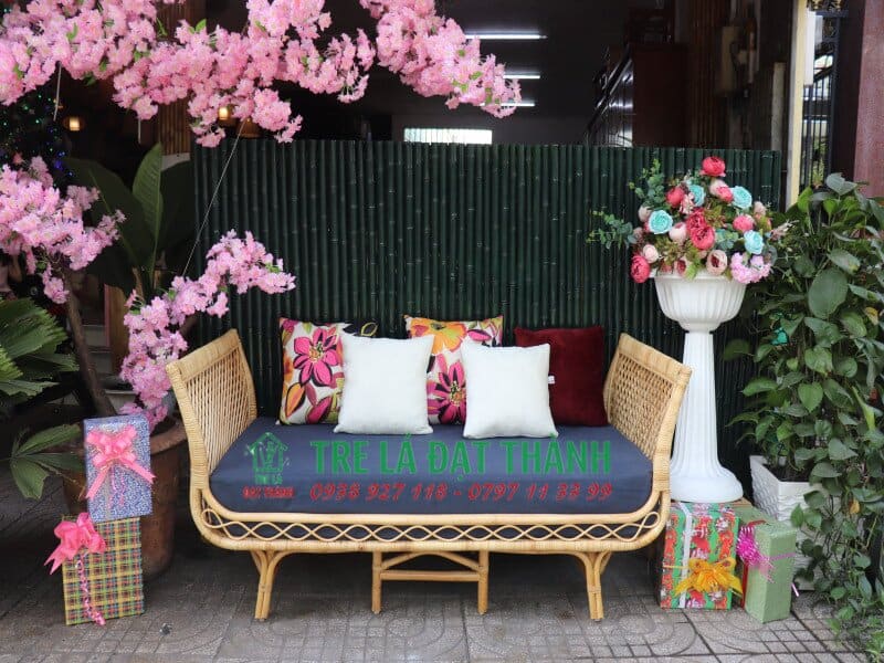 Bàn Ghế Song Mây - BGSM008